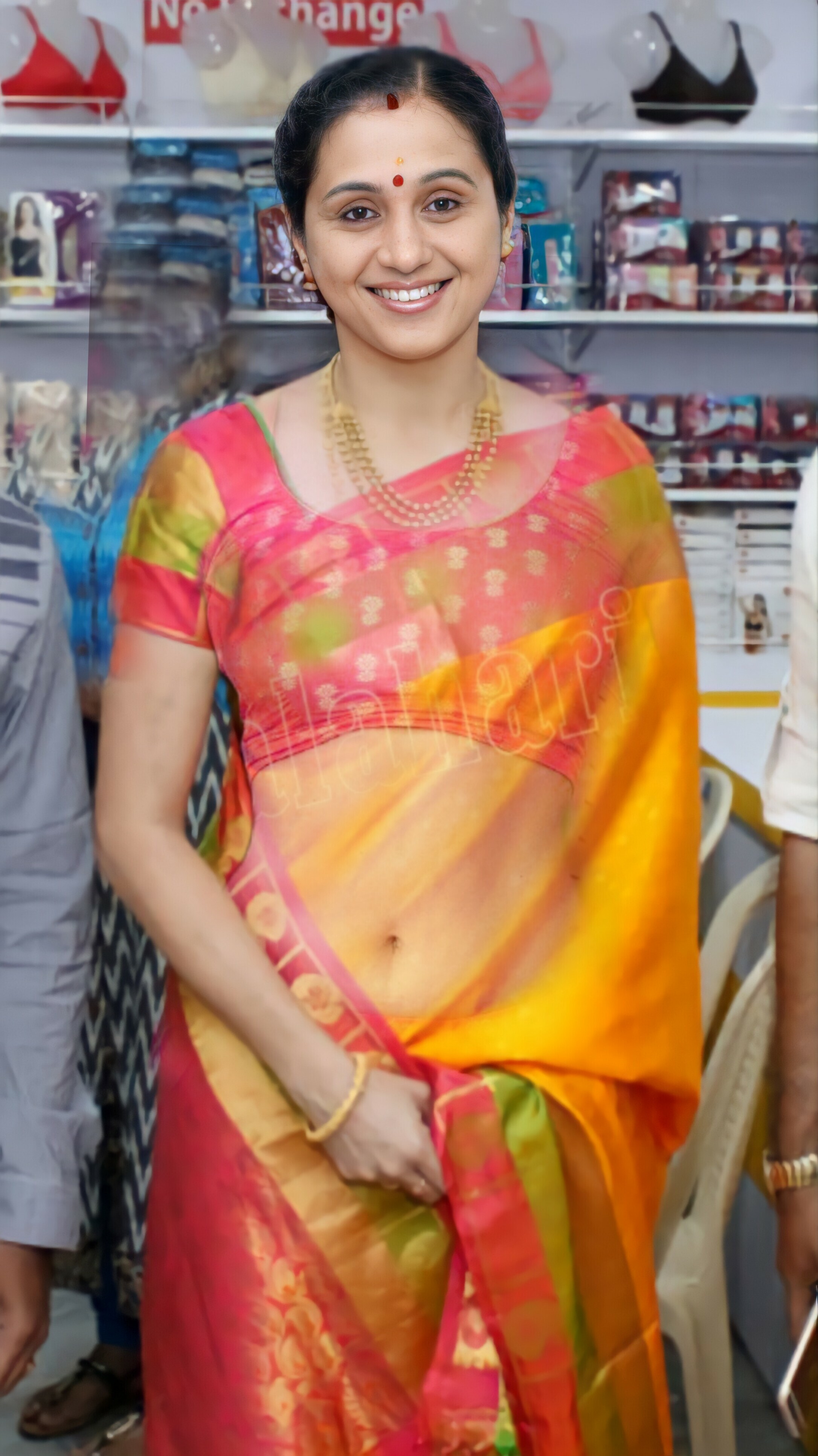 Devayani Transparent Hot Saree Nude Navel Blouse See Through Image